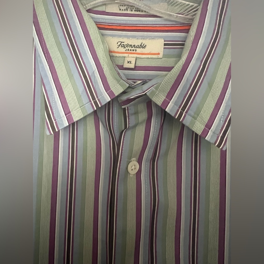 Faconnable Men's Striped Shirt - Multicolor-XL - Picture 3 of 5